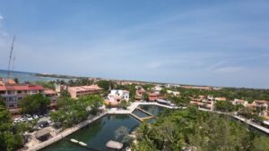 “digital nomad puerto aventuras marina view workspace”