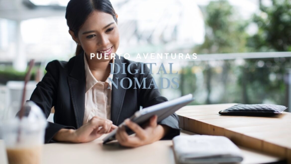 “digital nomad puerto aventuras marina view workspace”