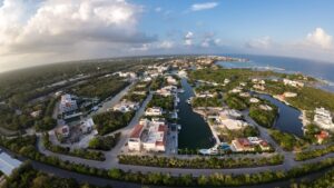 “puerto aventuras real estate market 2026 aerial view”